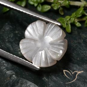 Pierre de lune Marron très clair naturelle Taille Fleur, 2.76 ct, Translucide