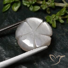 Pierre de lune Marron très clair naturelle Taille Fleur, 2.76 ct, Translucide