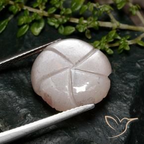 Pierre de lune Brun pâle naturelle Taille Fleur, 8.04 ct, Translucide