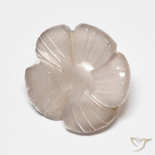 Pierre de lune Rose très clair naturelle Taille Fleur, 5.21 ct, Translucide