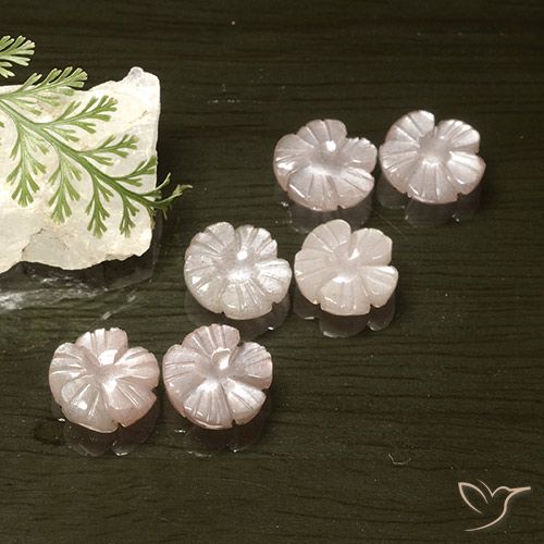 Achetez naturel 14,57ct rose pierre de lune gems, taille fleur, en provenance inde chez gemselect. en stock, livraison internationale!