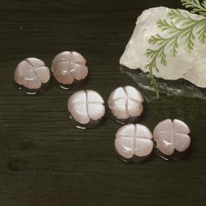 Achetez naturel 12,48ct rose pierre de lune gems, taille fleur, en provenance inde chez gemselect. en stock, livraison internationale!