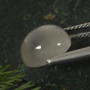 Pierre de lune gris naturelle coupe ovale, 3,50 ct, translucide