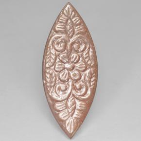 Pierre de Lune Pêche Orange naturelle Marquise, 22.83 ct, Translucide