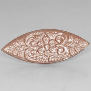 Pierre de Lune Pêche Orange naturelle Marquise, 22.83 ct, Translucide