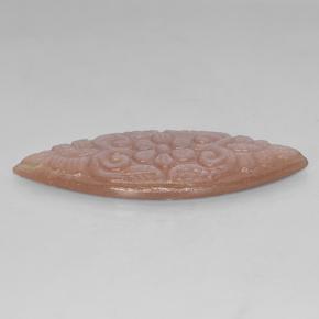 Pierre de Lune Pêche Orange naturelle Marquise, 22.83 ct, Translucide