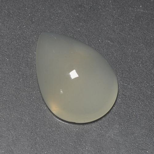 Pierre de lune blanc naturelle en forme de poire, 1,43 ct, transparent