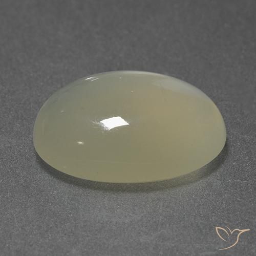 Pierre de lune Jaune clair naturelle ovale, 5.22 ct, Transparent