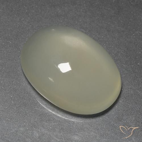 Pierre de lune Jaune clair naturelle ovale, 5.22 ct, Transparent