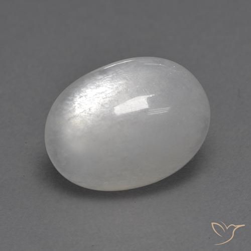 Pierre de lune Blanc naturelle ovale, 2.33 ct, Transparent