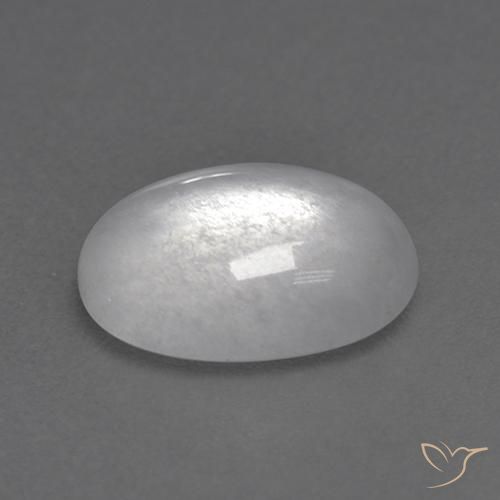 Pierre de lune Blanc naturelle ovale, 2.33 ct, Transparent