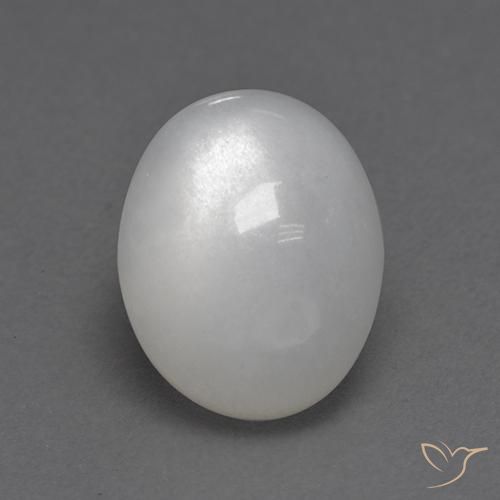 2.95ct Naturel Blanc Pierre de lune, ovale, Transparent