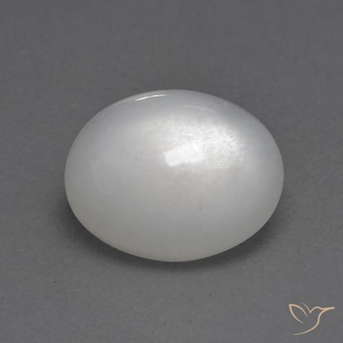 Pierre de lune Blanc naturelle ovale, 2.95 ct, Transparent
