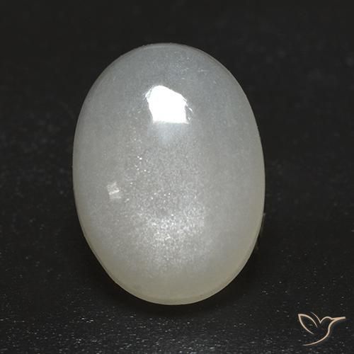2.43ct Naturel Blanc crème Pierre de lune, ovale, Transparent