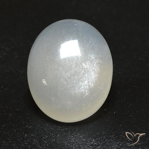 Pierre de lune Blanc chaud naturelle ovale, 2.48 ct, Transparent