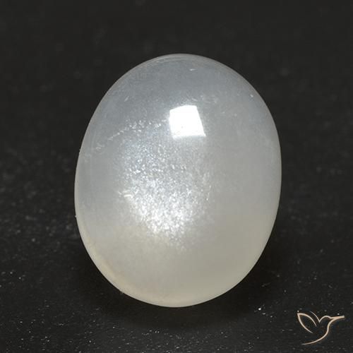 2.54ct Naturel Blanc crème Pierre de lune, ovale, Transparent