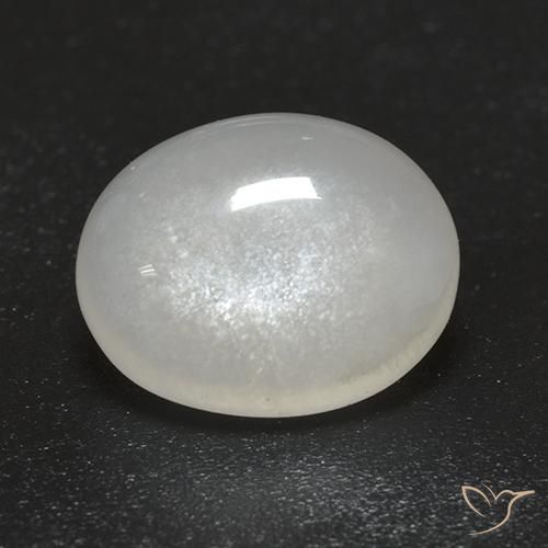 Pierre de lune Blanc crème naturelle ovale, 2.54 ct, Transparent