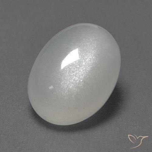 Pierre de Lune Blanc naturelle Coupe ovale, 3.56 ct, Translucide