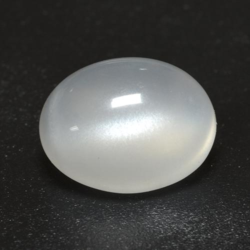 Pierre de Lune Blanc crème naturelle Coupe ovale, 2.55 ct, Transparent
