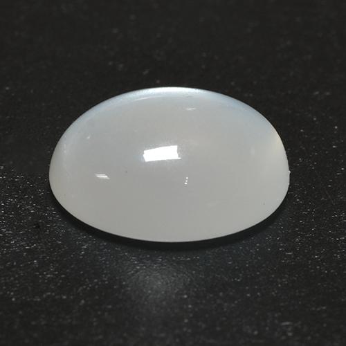 Pierre de Lune Blanc crème naturelle Coupe ovale, 2.55 ct, Transparent