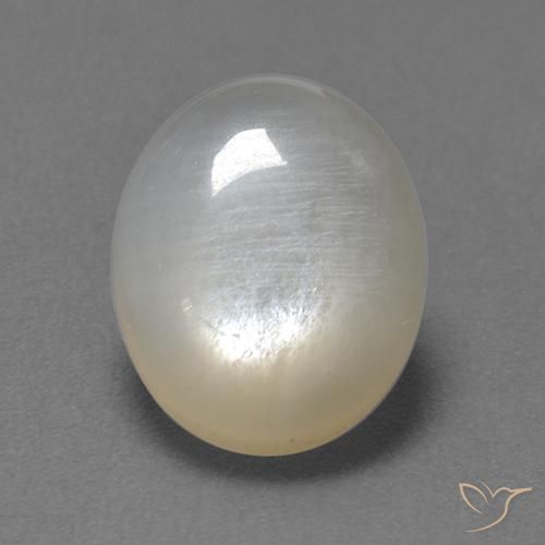 2.54ct Naturel Blanc Pierre de lune, ovale, Transparent