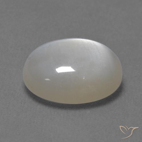 Pierre de lune Blanc naturelle ovale, 2.54 ct, Transparent