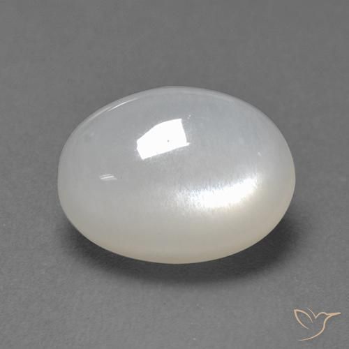 Pierre de lune Blanc naturelle ovale, 2.82 ct, Translucide