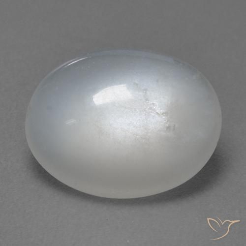 Pierre de Lune Blanc naturelle Coupe ovale, 2.81 ct, Transparent