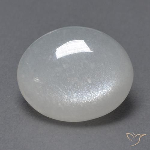 Pierre de lune Blanc naturelle ovale, 2.72 ct, Transparent