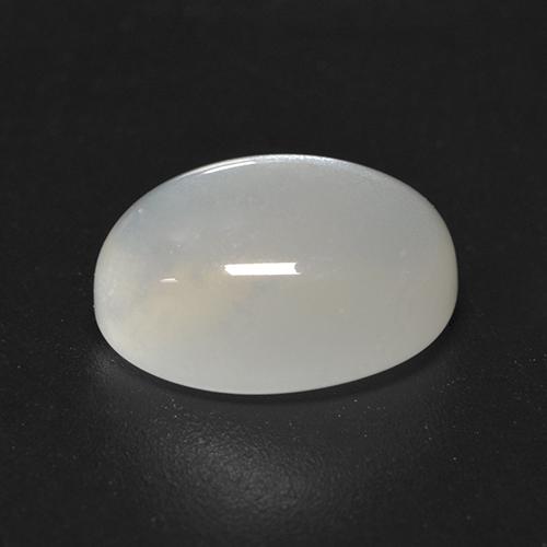 Pierre de lune blanc naturelle coupe ovale, 3,06 ct, transparent
