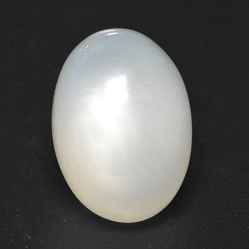 Pierre de Lune Blanc cassé naturelle Coupe ovale, 4.58 ct, Transparent