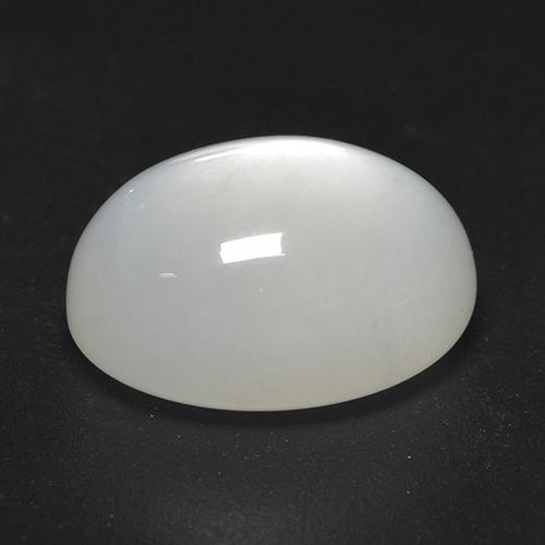 Pierre de Lune Blanc cassé naturelle Coupe ovale, 4.58 ct, Transparent