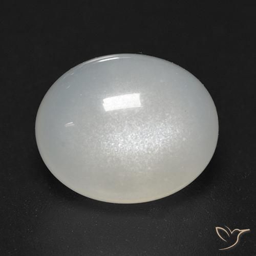 Pierre de lune Blanc chaud naturelle ovale, 4.02 ct, Transparent