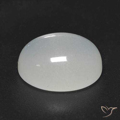 Pierre de lune Blanc chaud naturelle ovale, 4.02 ct, Transparent