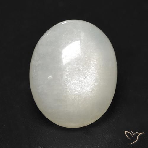 2.74ct Naturel Blanc crème Pierre de lune, ovale, Transparent