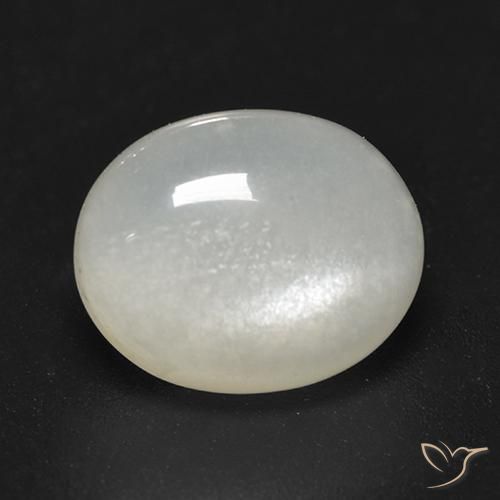 Pierre de lune Blanc crème naturelle ovale, 2.74 ct, Transparent