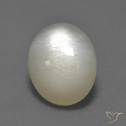 3.13ct Naturel Blanc cassé Pierre de lune, ovale, Translucide