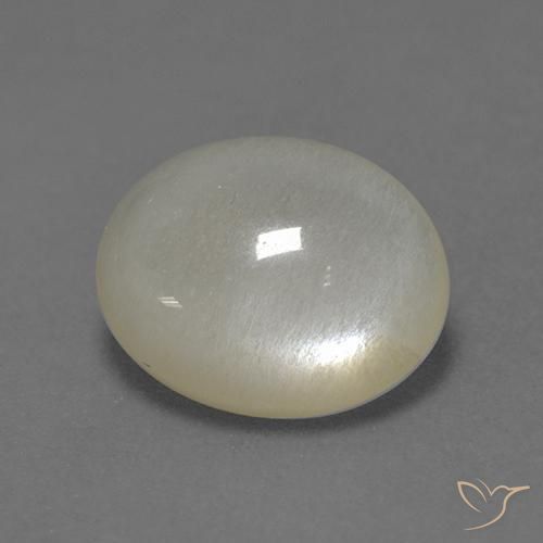 Pierre de lune Blanc cassé naturelle ovale, 3.13 ct, Translucide