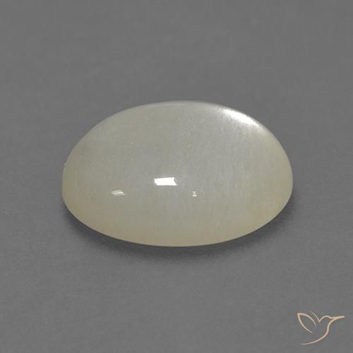 Pierre de lune Blanc cassé naturelle ovale, 3.13 ct, Translucide