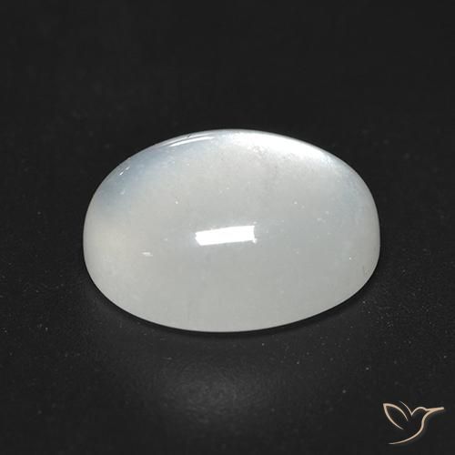 Pierre de lune Blanc chaud naturelle ovale, 3.47 ct, Transparent