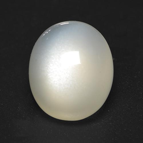 Pierre de lune blanc naturelle coupe ovale, 4,07 ct, transparent