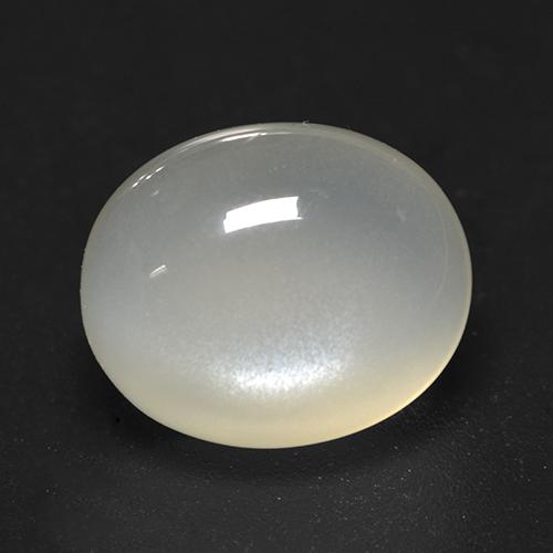 Pierre de lune blanc naturelle coupe ovale, 4,07 ct, transparent