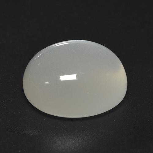 Pierre de lune blanc naturelle coupe ovale, 4,07 ct, transparent
