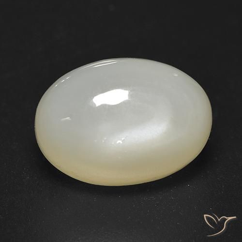 3.92ct Naturel Blanc chaud Pierre de lune, ovale, Translucide