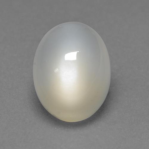 Pierre de lune blanc naturelle coupe ovale, 2,32 ct, transparent