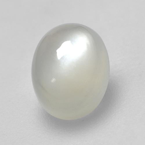 Pierre de lune blanc chaud naturelle coupe ovale, 1,90 ct, translucide