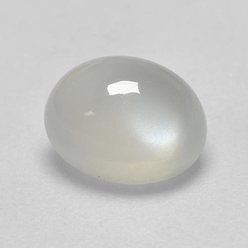 Pierre de lune blanc chaud naturelle coupe ovale, 1,90 ct, translucide