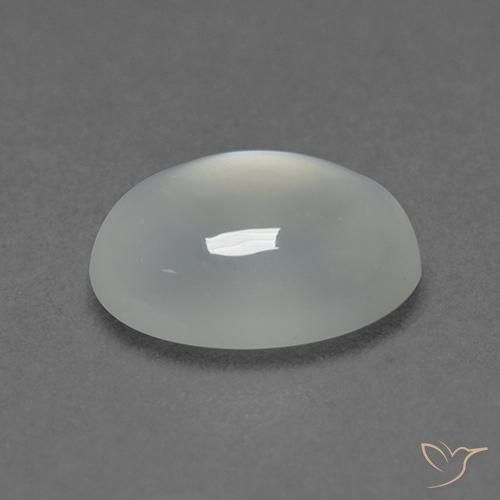 Pierre de lune Blanc chaud naturelle ovale, 1.72 ct, Transparent