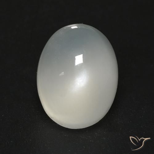 2.24ct Naturel Blanc chaud Pierre de lune, ovale, Transparent