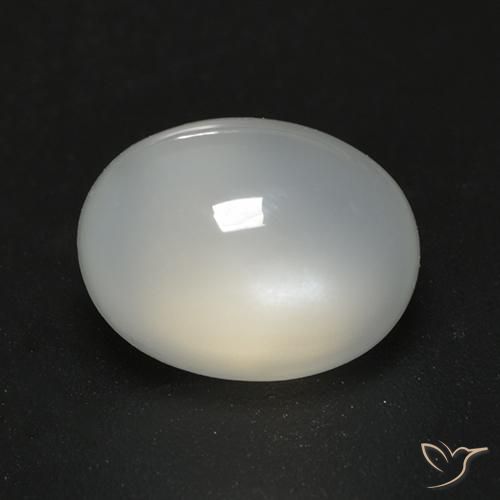 Pierre de lune Blanc chaud naturelle ovale, 2.24 ct, Transparent